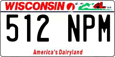 WI license plate 512NPM