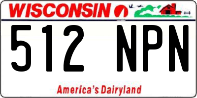 WI license plate 512NPN
