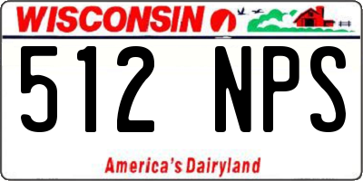 WI license plate 512NPS