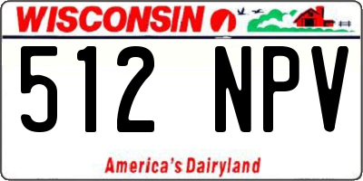 WI license plate 512NPV