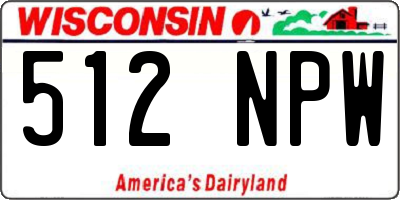 WI license plate 512NPW