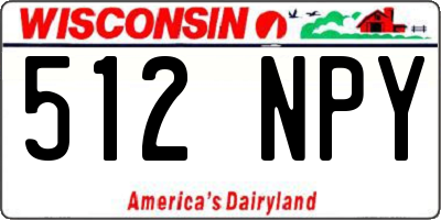 WI license plate 512NPY