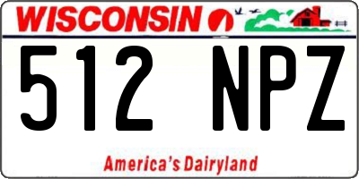WI license plate 512NPZ