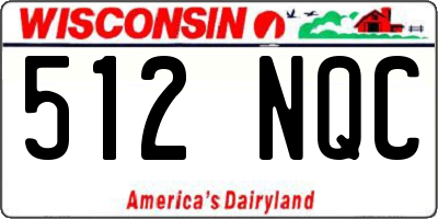 WI license plate 512NQC