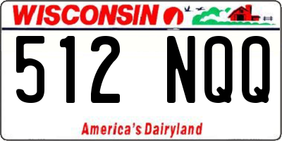 WI license plate 512NQQ
