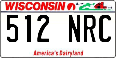 WI license plate 512NRC