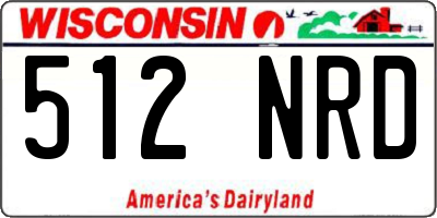 WI license plate 512NRD