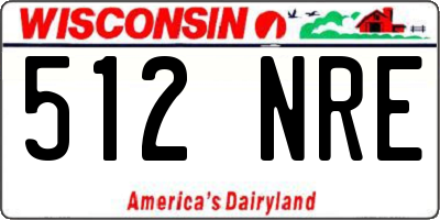 WI license plate 512NRE