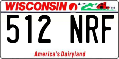 WI license plate 512NRF