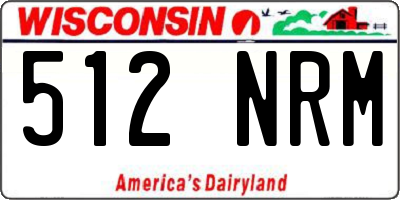 WI license plate 512NRM