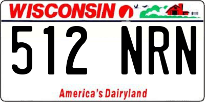 WI license plate 512NRN