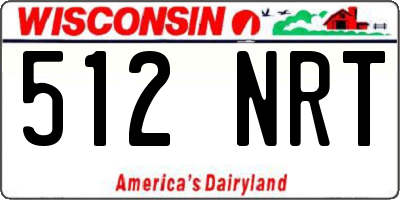 WI license plate 512NRT