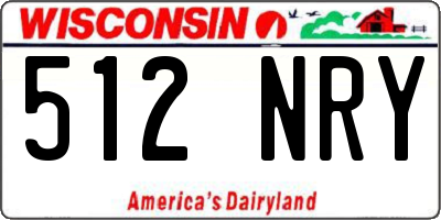 WI license plate 512NRY