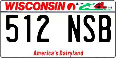 WI license plate 512NSB