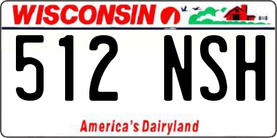 WI license plate 512NSH