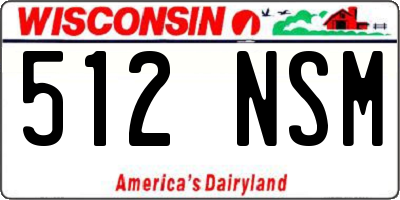 WI license plate 512NSM