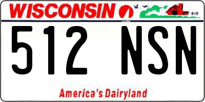 WI license plate 512NSN