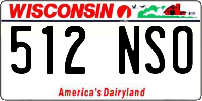 WI license plate 512NSO