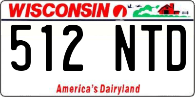WI license plate 512NTD