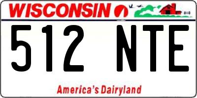 WI license plate 512NTE