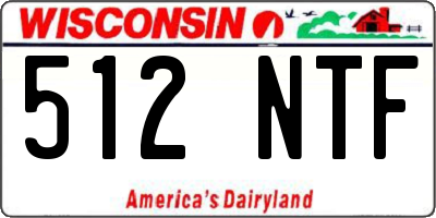 WI license plate 512NTF
