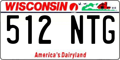 WI license plate 512NTG