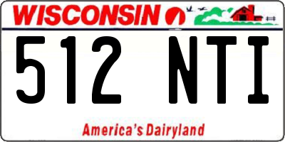WI license plate 512NTI