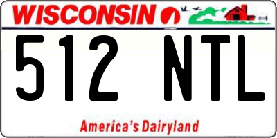 WI license plate 512NTL