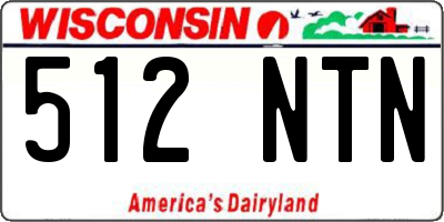 WI license plate 512NTN