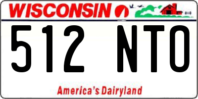 WI license plate 512NTO