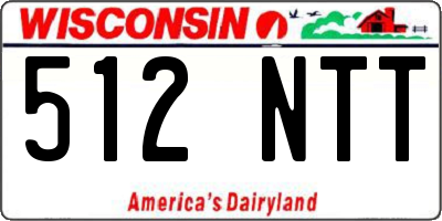 WI license plate 512NTT