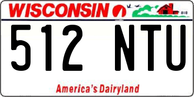 WI license plate 512NTU