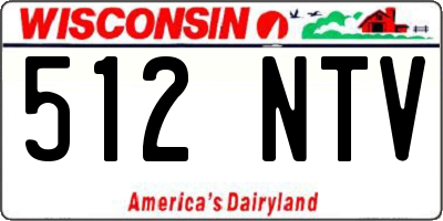 WI license plate 512NTV