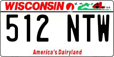 WI license plate 512NTW