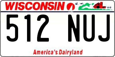 WI license plate 512NUJ