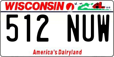 WI license plate 512NUW