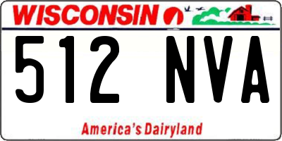 WI license plate 512NVA
