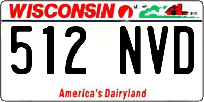 WI license plate 512NVD
