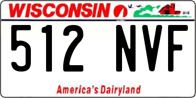 WI license plate 512NVF