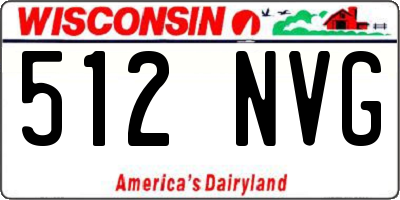 WI license plate 512NVG