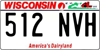 WI license plate 512NVH