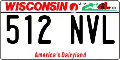WI license plate 512NVL