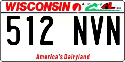 WI license plate 512NVN