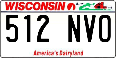WI license plate 512NVO