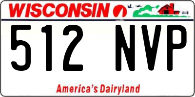 WI license plate 512NVP