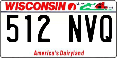 WI license plate 512NVQ