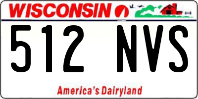 WI license plate 512NVS