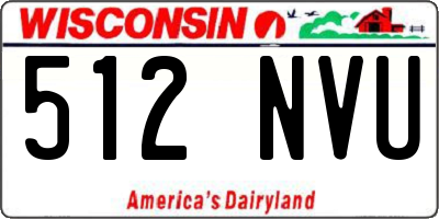 WI license plate 512NVU