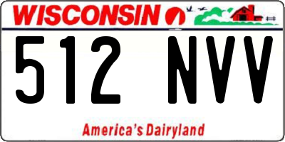 WI license plate 512NVV