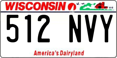 WI license plate 512NVY